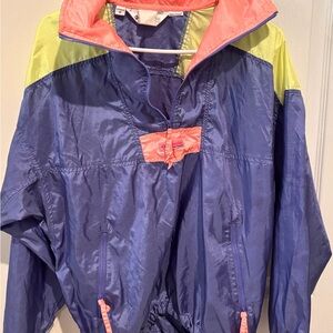 Columbia Pink and Blue Windbreaker